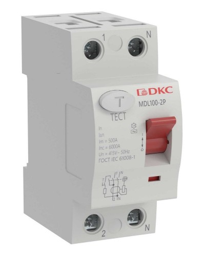 YON MAX MDL100 ВДТ, 2P, 30mA, 63A, АС (MDL100-2P2-63-AC). Автоматический выключатель дифференциальный (УЗО). ДКС в Коломне