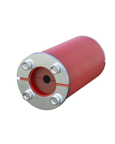 Проходка круглая, нержавеющая, D75х70 мм с проемом 40х40 мм (DXF3122): Проходка круглая, нержавеющая, с проёмом в Коломне