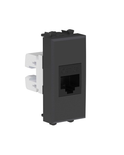 Розетка RJ-45, кат.5E, Avanti, 1 модуль, черный матовый (4412661): Розетка компьютерная модульная в Коломне