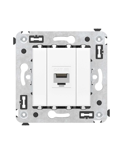 Розетка RJ-45 в стену, кат.5E, Avanti, одинарная, белое облако (4400663). Розетка компьютерная. ДКС в Коломне