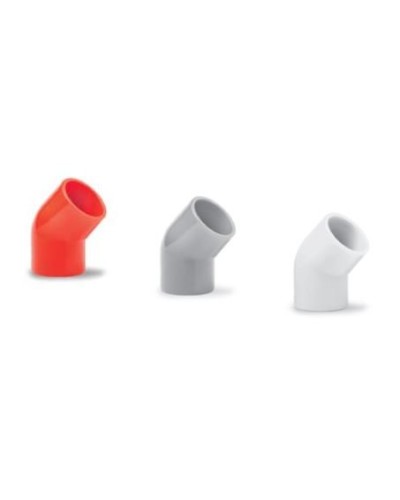 Ecoplast поворот 45гр., для аспирационной системы D25, АБС, серый (10 шт) (49225-10GR). Поворот для аспирационной системы. Экопласт в Коломне