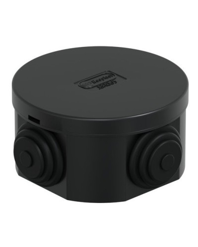 Коробка JBR065 D=65х35, 4 вых., IP44, черная (44004BL-1). Коробка монтажная. Экопласт в Коломне