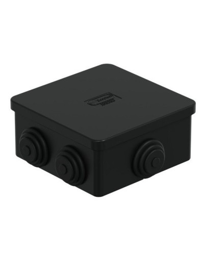 Коробка JBS080 85х85х40, 6 вых, IP44, черная (44006BL-1). Коробка монтажная. Экопласт в Коломне