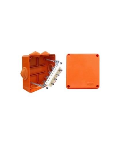Коробка JBS100 100х100х55, 6 вых., 3P (1,5…10мм²) (43307HF): Коробка монтажная, огнестойкая, без галогена в Коломне