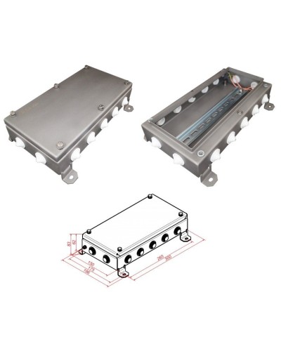 КМ IP55-1530, 14 вводов, нержавейка. Коробка монтажная электротехническая. Гефест в Коломне