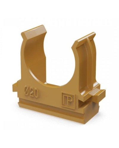 Крепёж-клипса для труб АБС-пластик бук D20 (100 шт) (PR13.0046). Крепление для труб ПВХ. Промрукав в Коломне