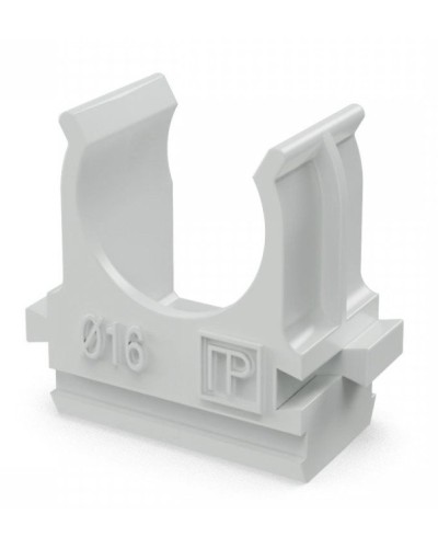 Крепеж-клипса для труб АБС-пластик в п/э D16 (100 шт) (PR.02616). Крепление для труб ПВХ. Промрукав в Коломне
