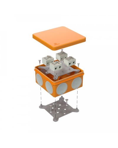 Коробка огнестойкая 100х100х50 (60-0300-FR10.0-8). Коробка огнестойкая для открытой установки. Промрукав в Коломне