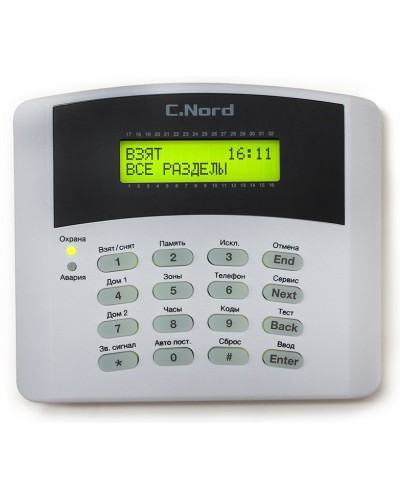 K16-LCD. Проводная клавиатура для контрольных панелей серии Норд, Hunter, Captain. Си-Норд в Коломне